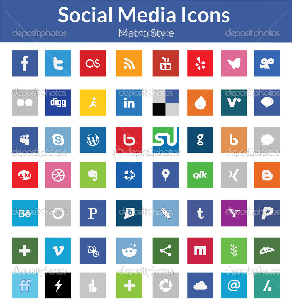 Social Media Icons Vector