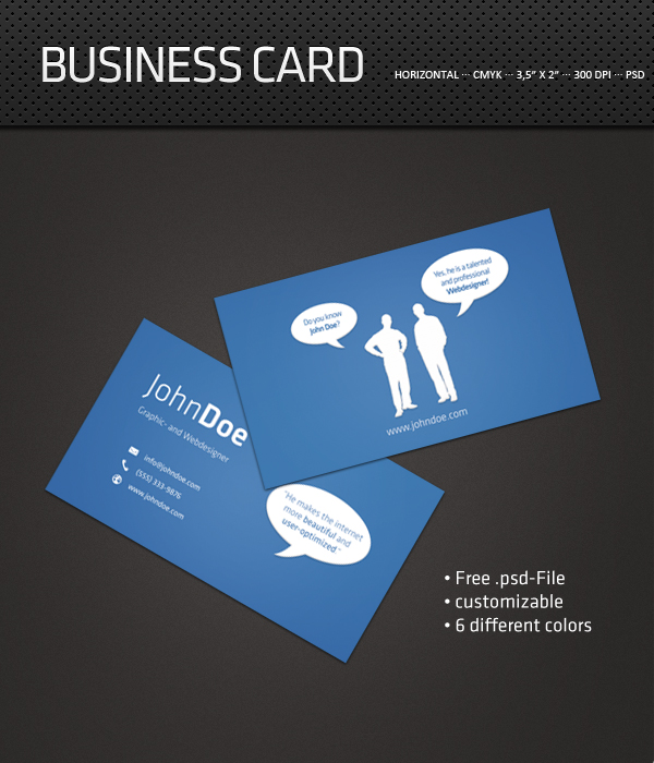 Speech Bubble Business Cards