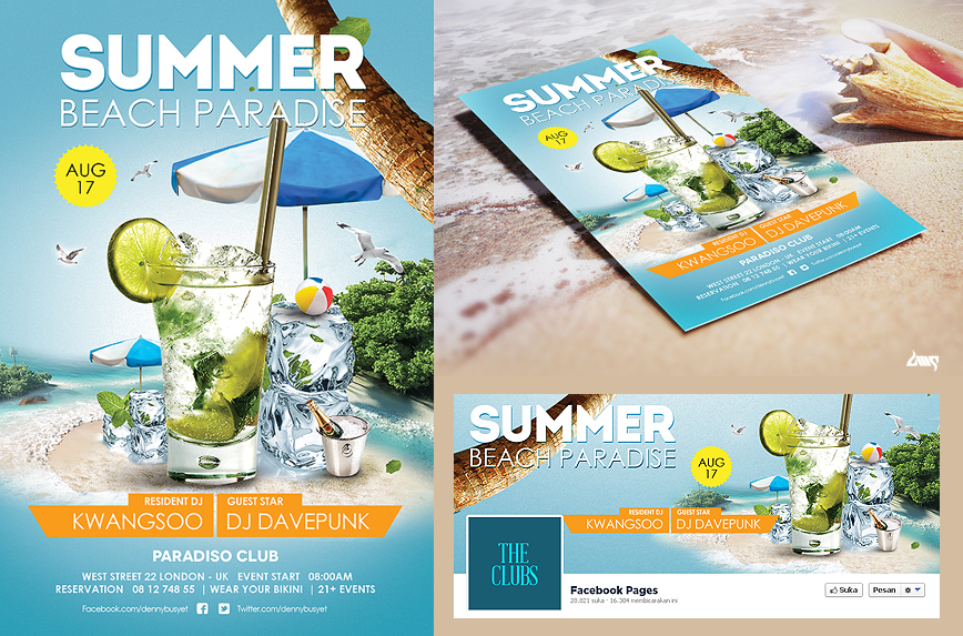 Summer Beach Flyer Template