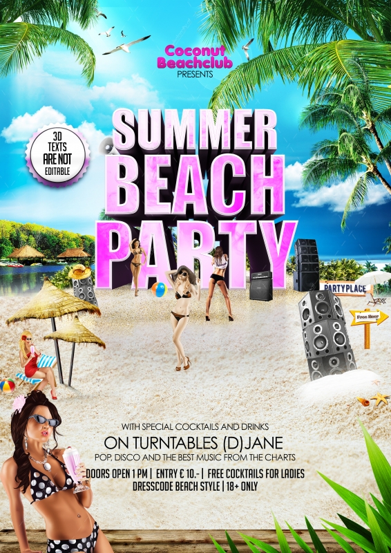 Summer Beach Party Flyer