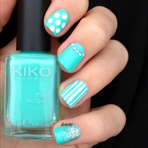 Tiffany Blue Nail Art