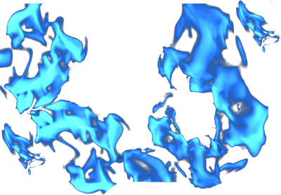 Transparent Blue Fire Flames
