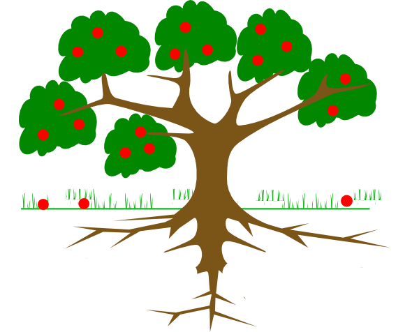 Tree with Roots Clip Art