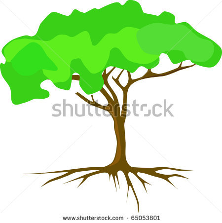 Tree with Roots Clip Art Tree with Roots Clip Art
