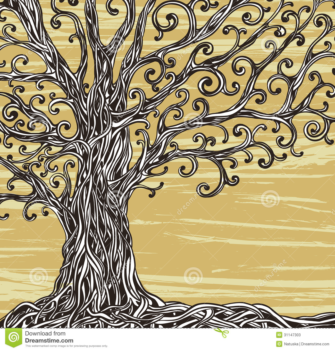 Tree with Roots Graphic