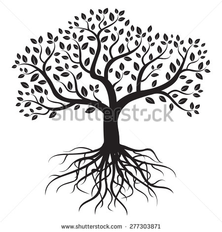 Tree with Roots Vector