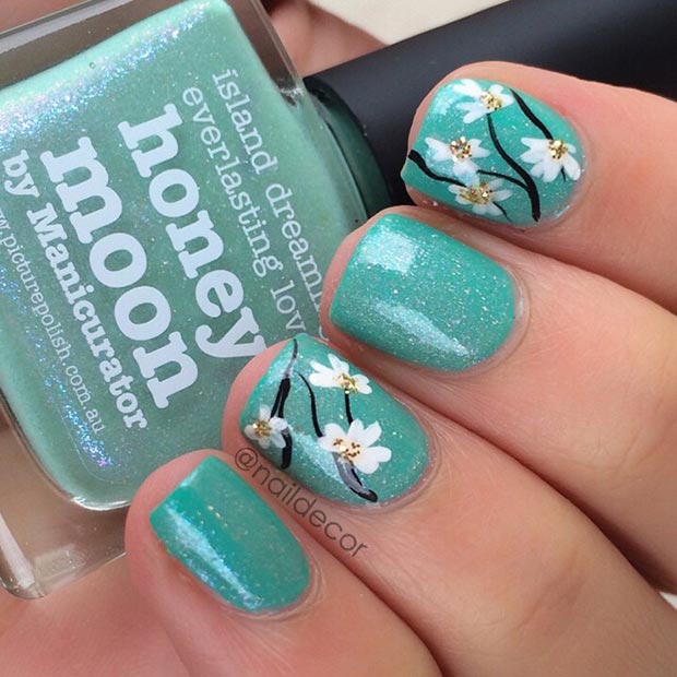 Turquoise Nail Design