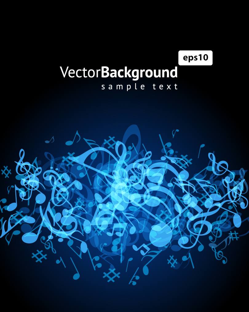 Vector Blues Music Notes
