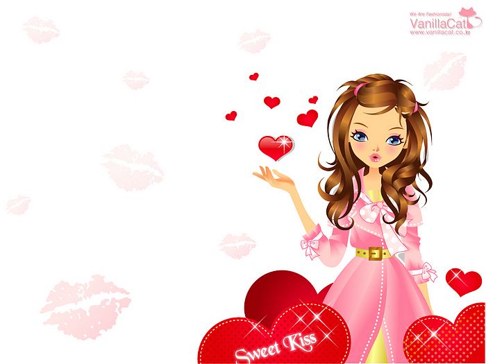 Vector Fashion Girls Cartoon