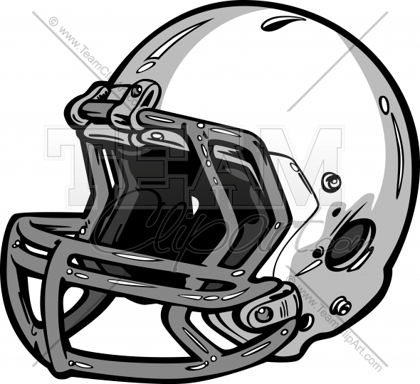 Vector Football Helmet Clip Art