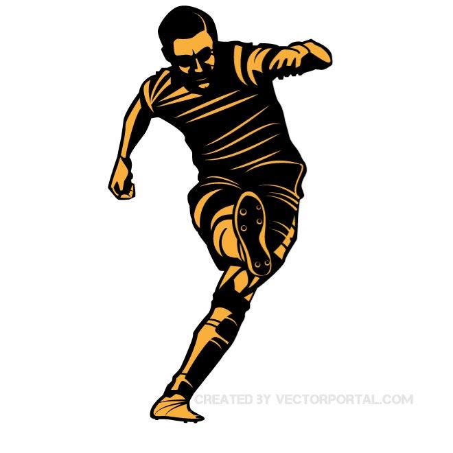 Vector Football Player Clip Art