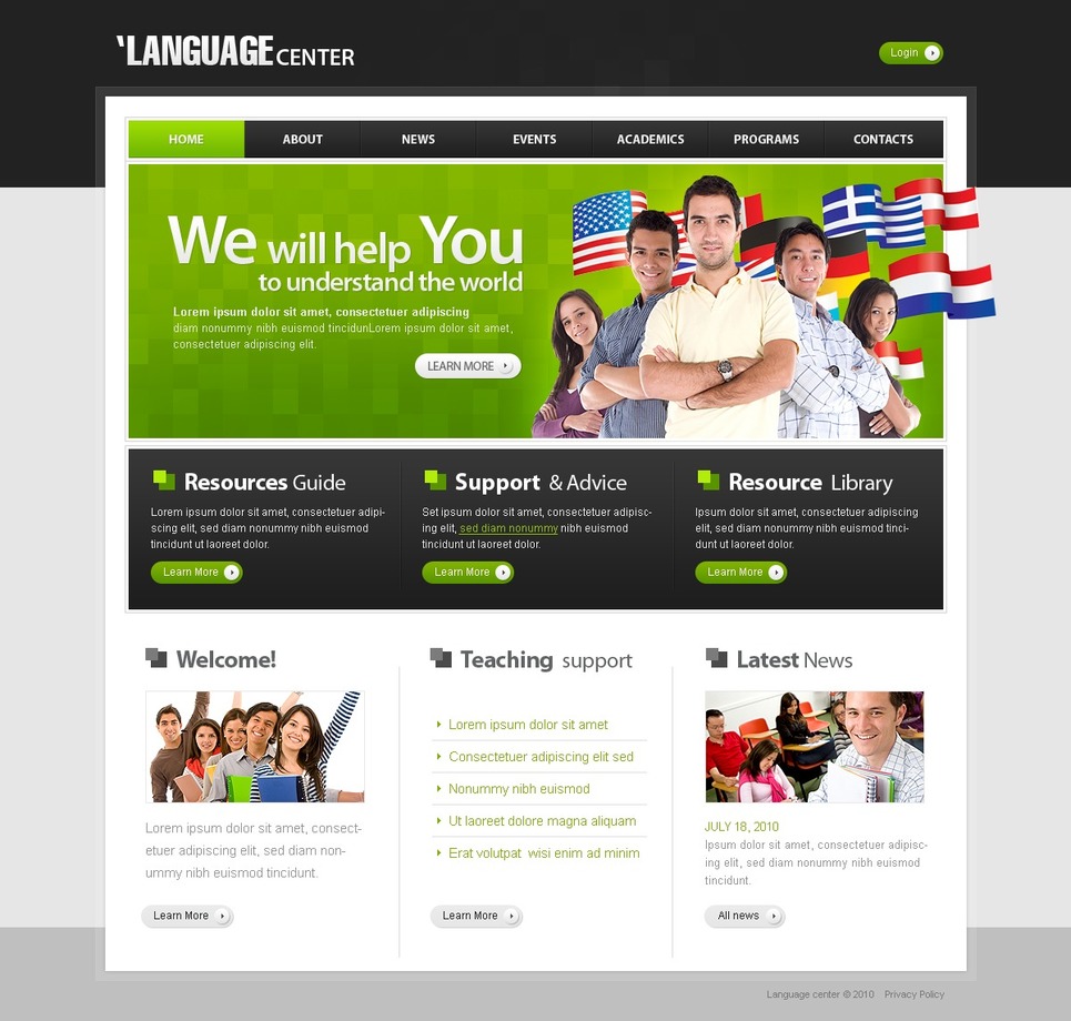 Website Templates Education