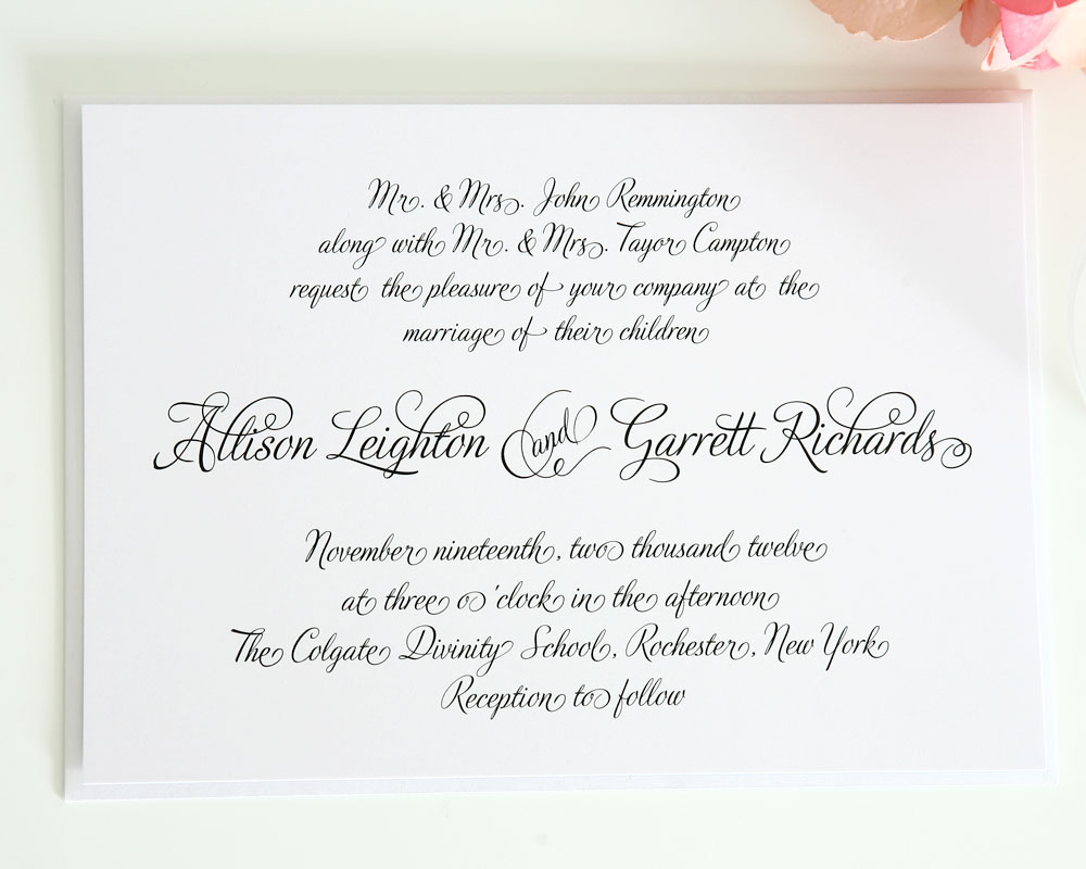 Wedding Invitation Script