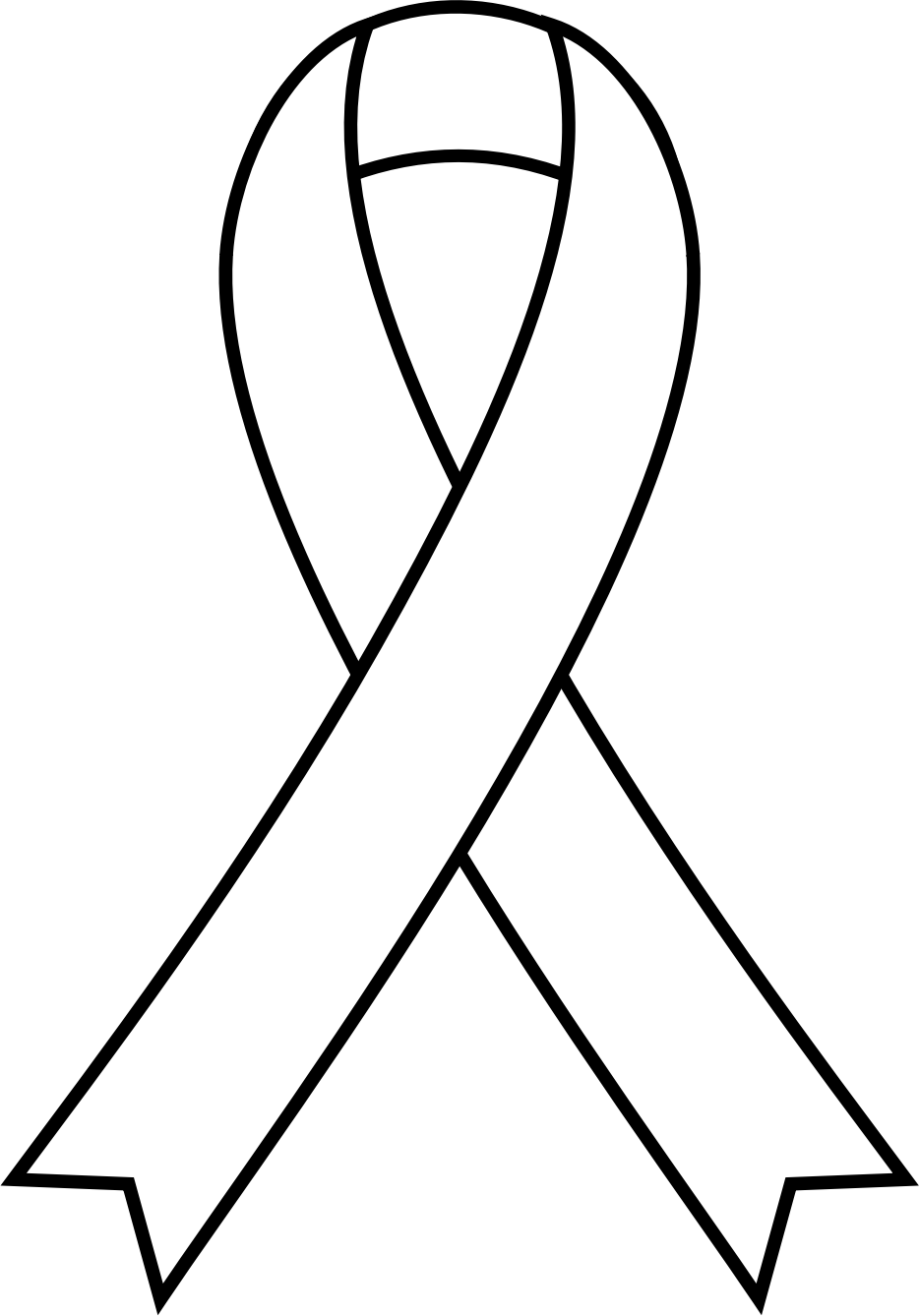 White Awareness Ribbon