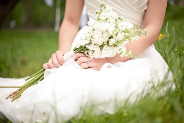 White Stock Flower Bouquet