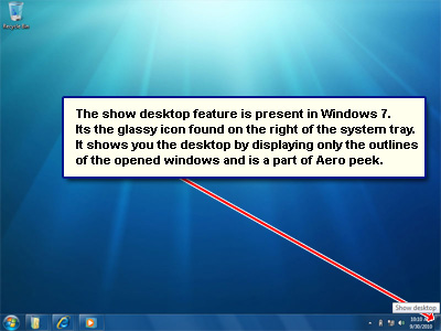 Windows 7 Show Desktop Icon