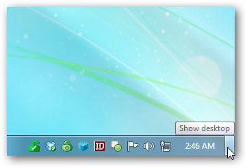 Windows 7 Show Desktop Icon