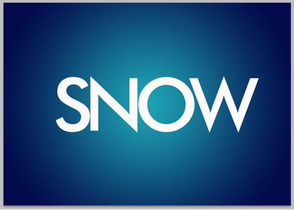 Word Snow Font