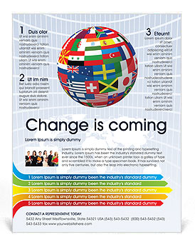 World Flag Flyer Template