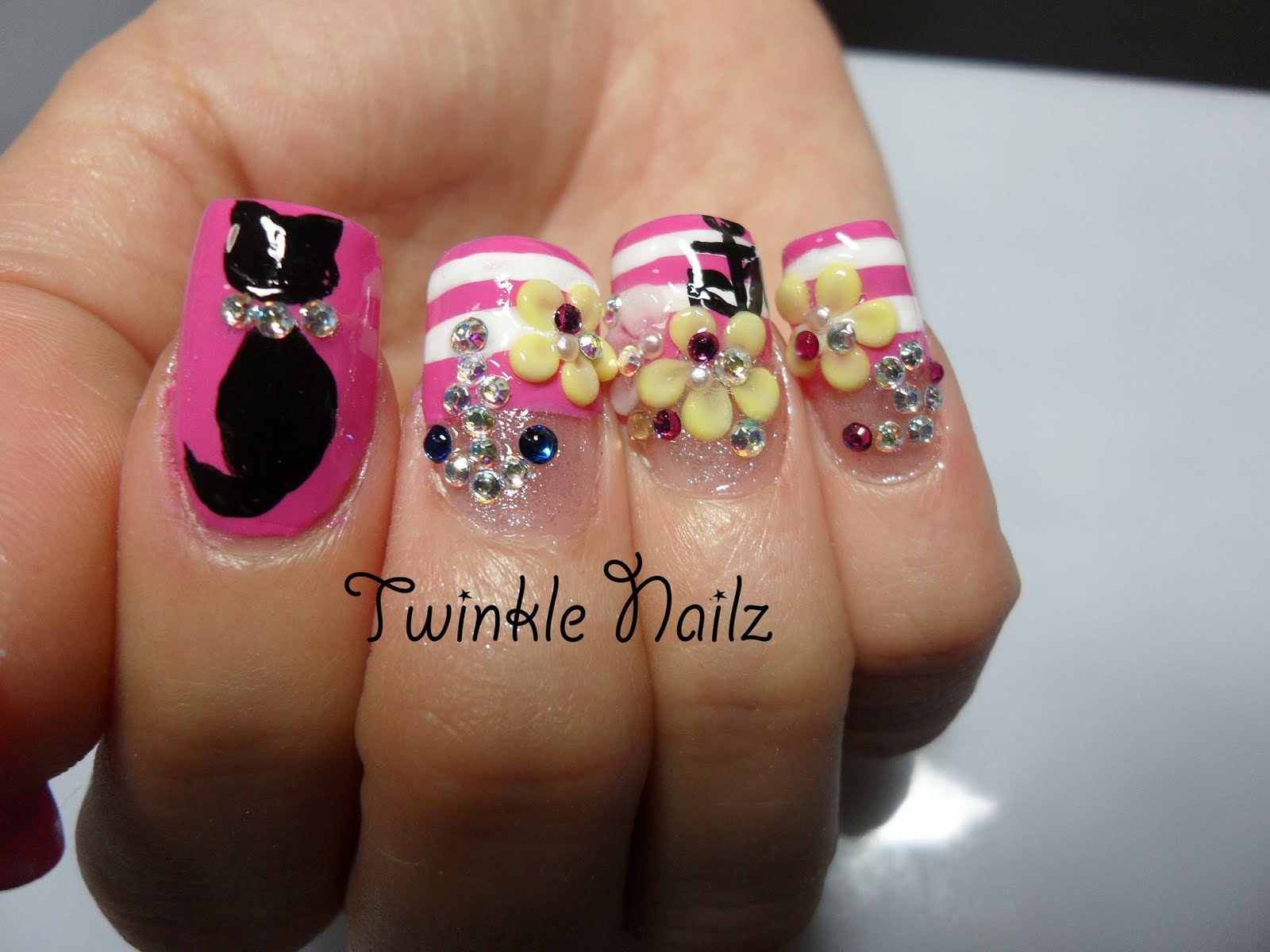 3D Acrylic Nail Art Designs