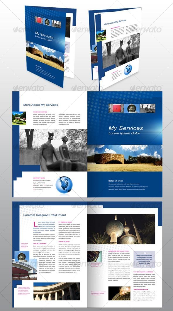 4 Page Brochure Design Template