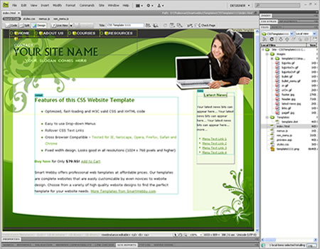 Adobe Dreamweaver Web Page Templates