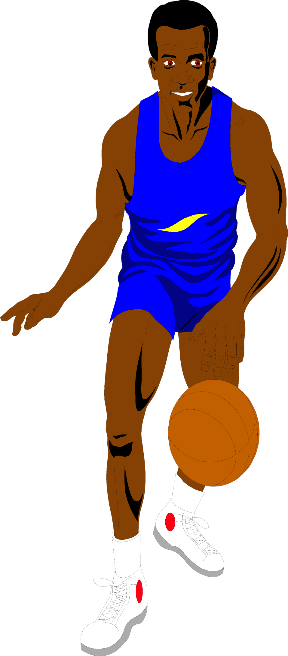 African American Basketball Player Clip Art