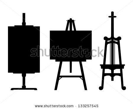 Artist at Easel Silhouette