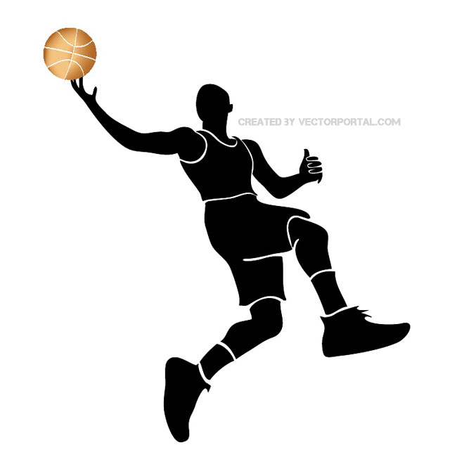 Basketball Player Silhouette Vector