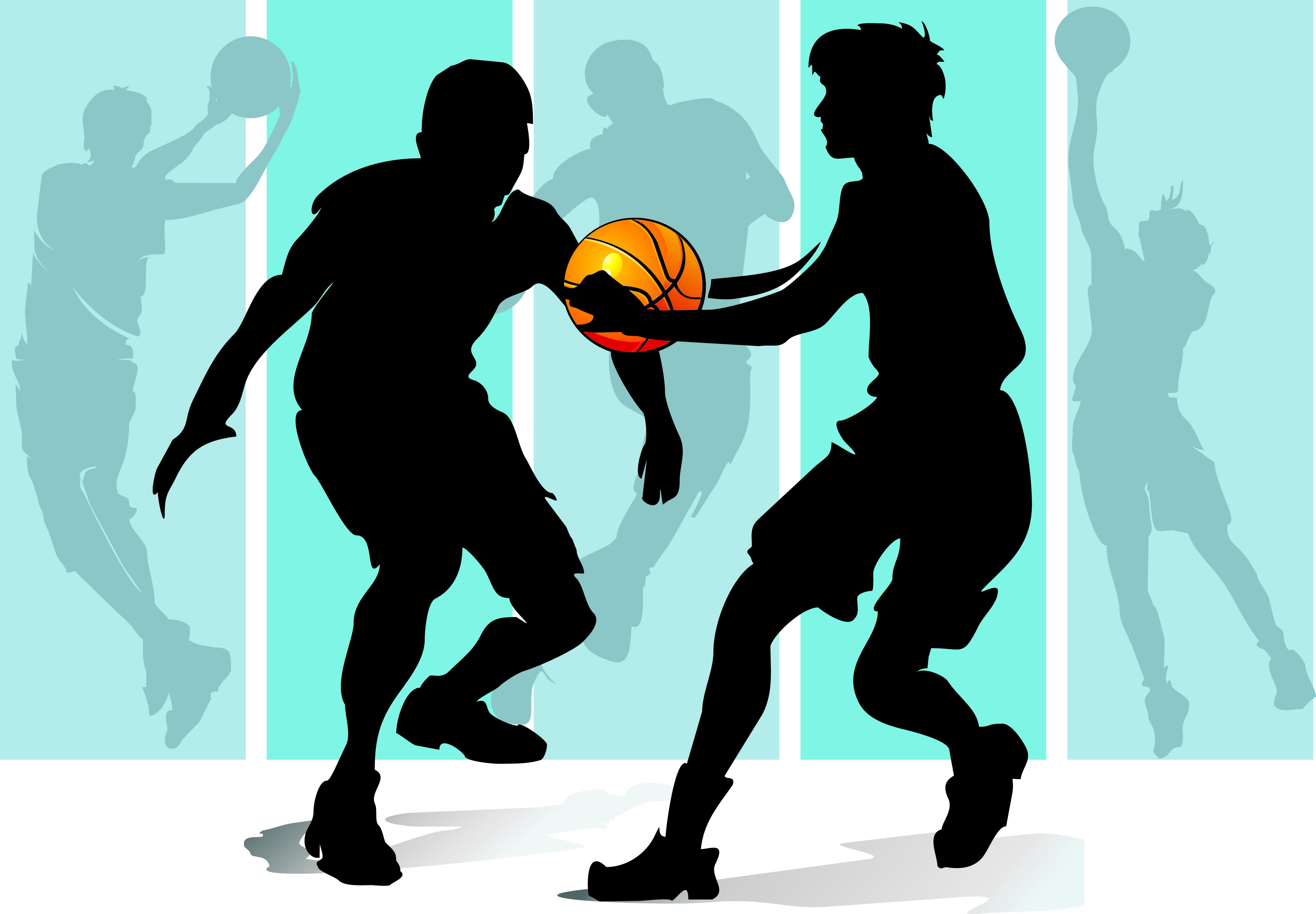 Basketball Team Silhouette Vector