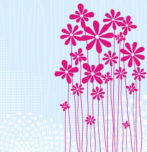 Beautiful Flowers Vector Graphic