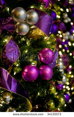 Beautiful Purple Christmas Ornaments