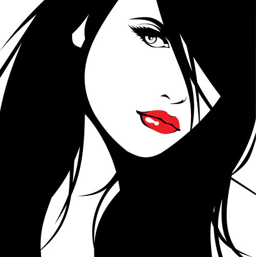 Beautiful Woman Silhouette Vector