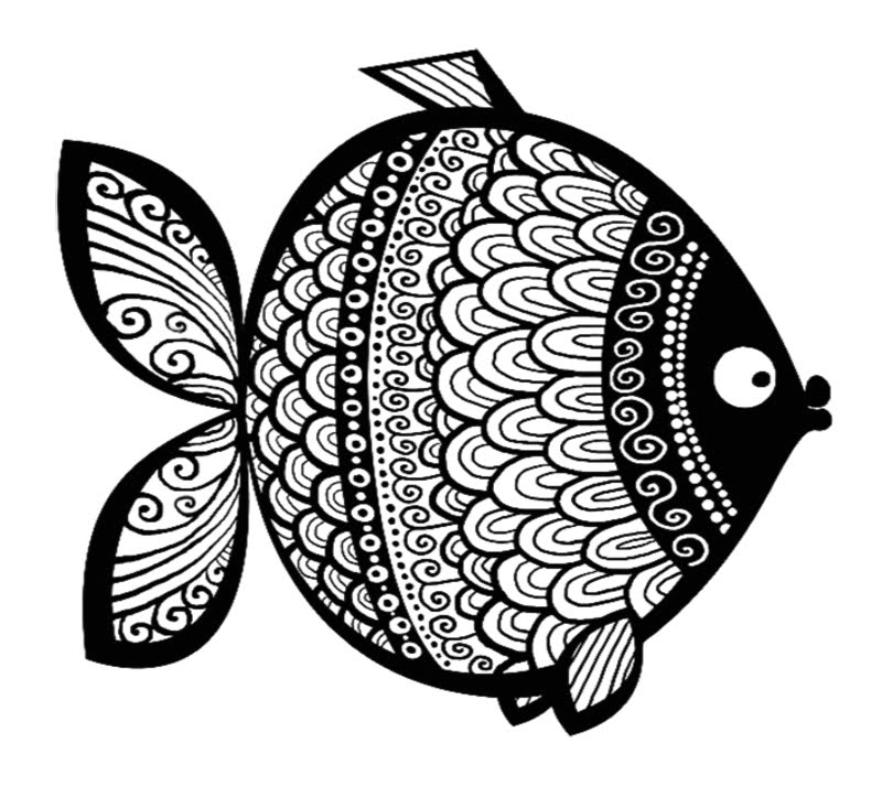 Black and White Fish Prints