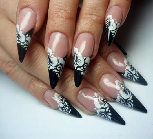 Black and White Nail Polish Designs