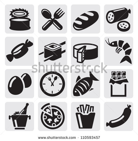 Black and White Vector Icons