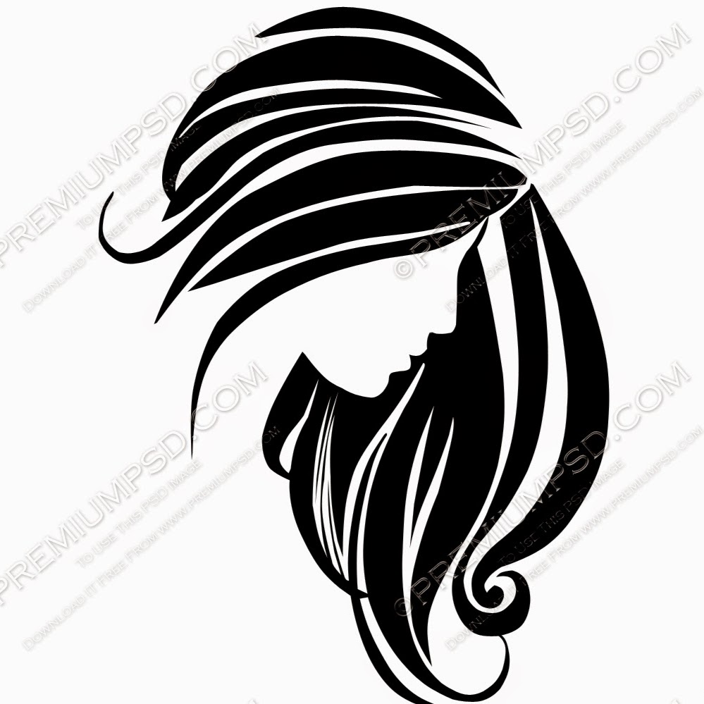 Black Hair Salon Clip Art Vector