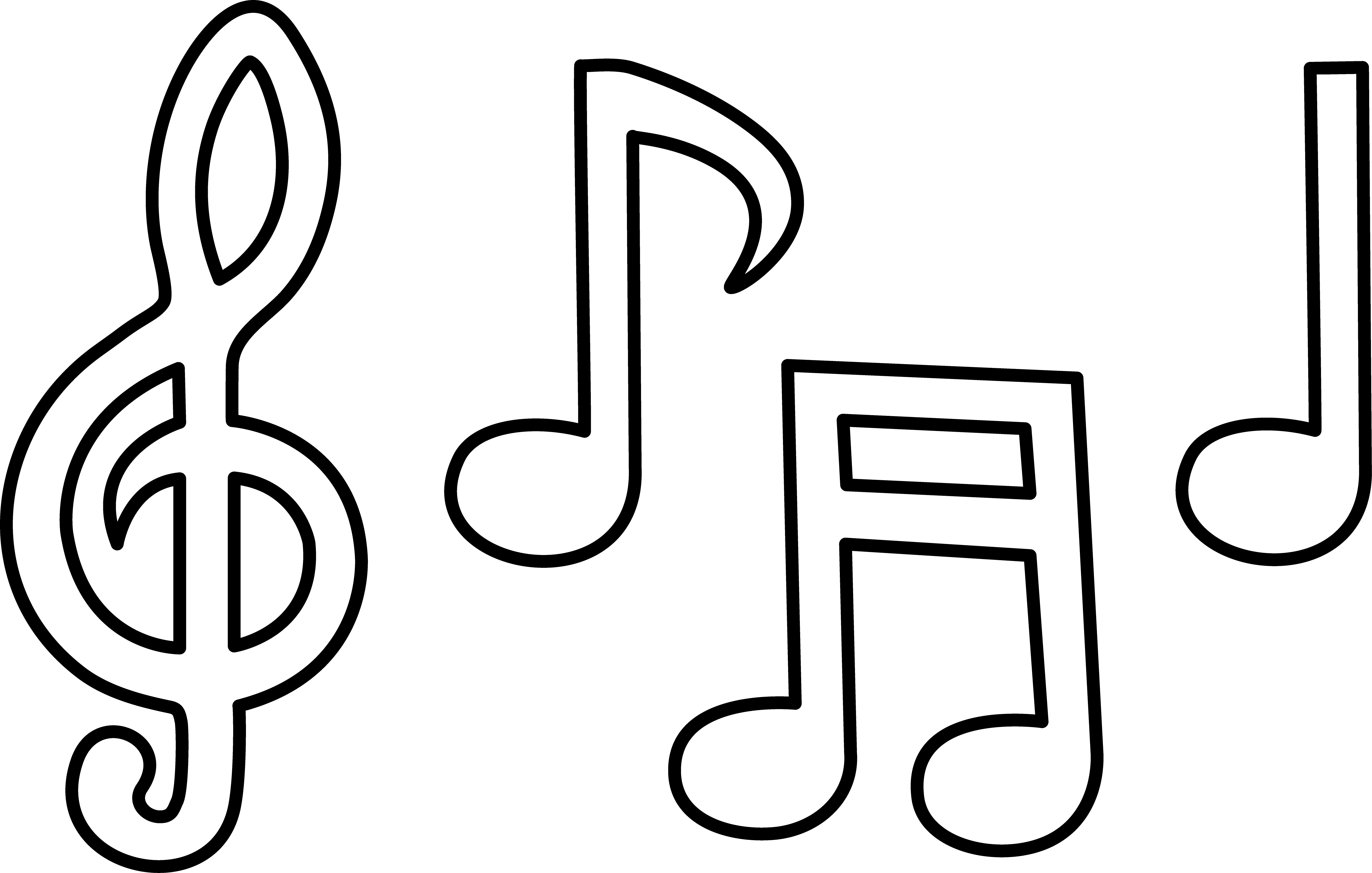 Black Music Notes Clip Art