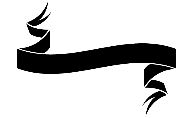 Black Ribbon Banner Vector