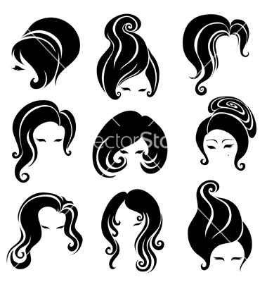 Black Woman Hair Vector