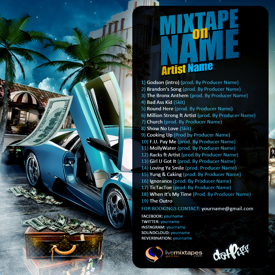 Blank Mixtape Cover PSD Templates