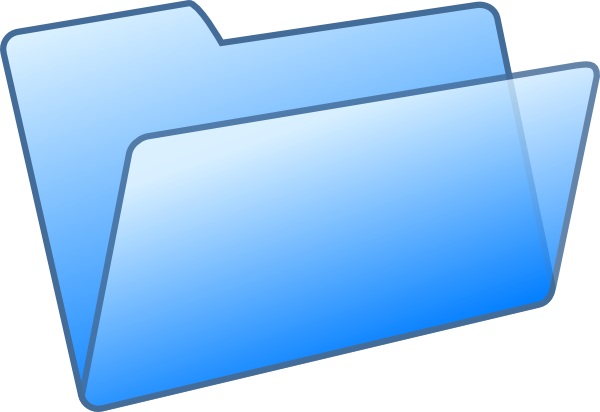 Blue File Folder Clip Art