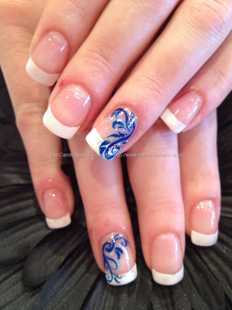 Blue French Manicure Nail Art