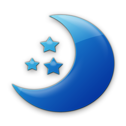 Blue Moon and Stars Clip Art