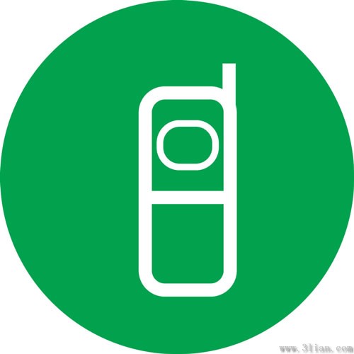 Blue Phone Icon Vector