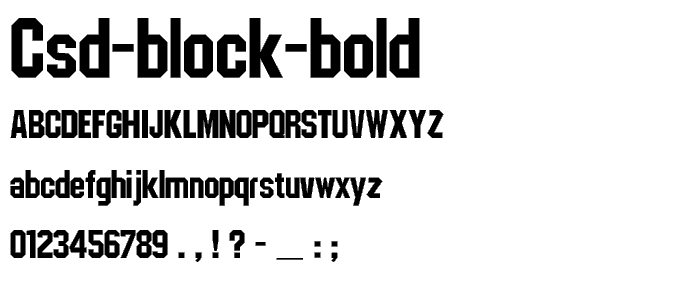 Bold Block Letter Font