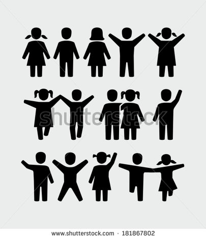 Boy and Girl Vector Icon Boy and Girl Vector Icon