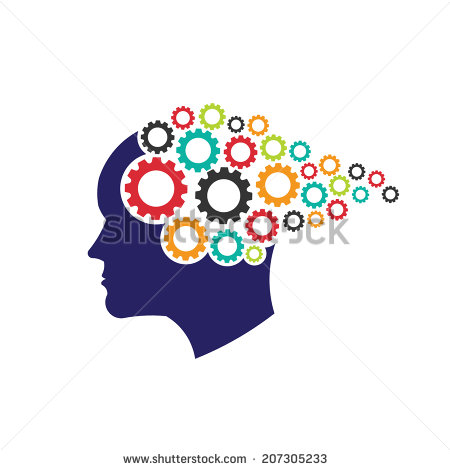 Brain Icon Thinking Gears