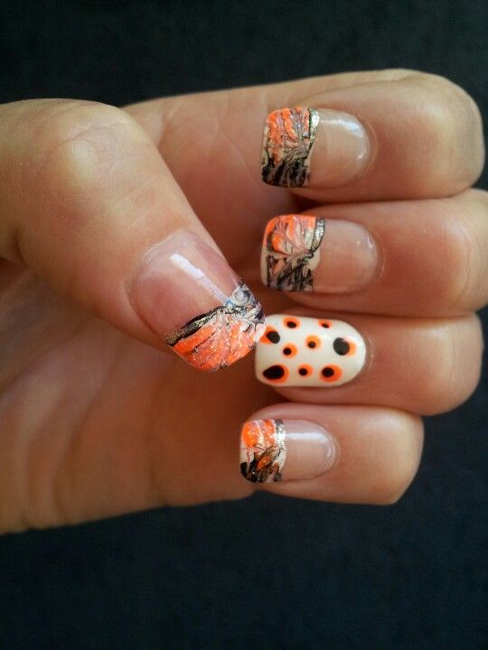 Camo French Tip Nail Design