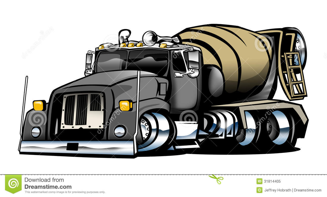 Cartoon Concrete Truck Clip Art